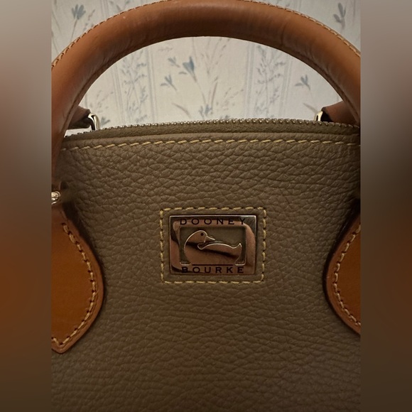 Dooney & Bourke Taupe Leather Handbag - Picture 3 of 15
